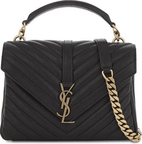 ysl college small in quilted leather|Saint Laurent Small College in Quilted Leather .